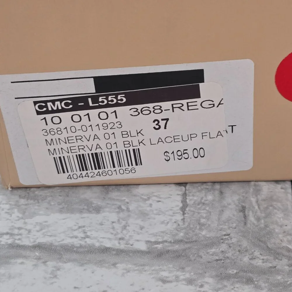 Lazio Collezione Women Size‎ 37 UK, US 6.5 Minerva Black Lace Up Flats